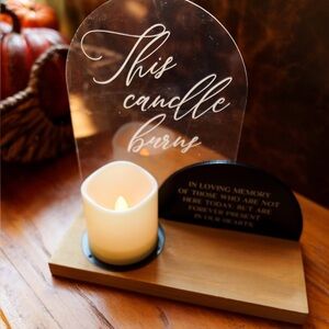 Sympathy In Loving Memory Candle